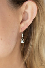 Load image into Gallery viewer, Rhinestone hanging from a silver fish hook earring.