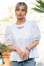 Load image into Gallery viewer, Necklace set with earrings, bracelet and ring displayed on a Model.