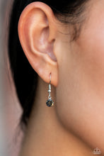 Load image into Gallery viewer, Infused on a classic silver chain, a strand of thick silver curb chain, and a collection of exaggerated, smoky radiant-cut gems in silver pronged fittings combine to create a collision of industrial color around the neckline. An oversized silver lock charm, embossed in white rhinestones, dangles from the gritty display for a touch of soft glitz to the design. Features an adjustable clasp closure. Sold as one individual necklace. Includes one pair of matching earrings.