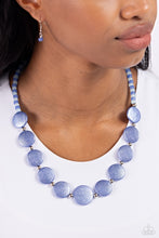 Load image into Gallery viewer, Brushed in a scratched finish, shiny Persian Jewel pearl discs alternate with silver beads as they link around the neck on a Summer Song and Persian Jewel beaded strand for a refined statement. Features an adjustable clasp closure. Sold as one individual necklace. Includes one pair of matching earrings.