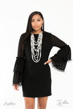 Load image into Gallery viewer, An elegant collection of timeless white pearls, shiny sections of silver chain, and bedazzling white rhinestone encrusted silver beads effortlessly cascade down the chest. The vintage inspired layers drape into breathtaking rows of radiance, resulting in an irresistible collision of romance. Features an adjustable clasp closure.