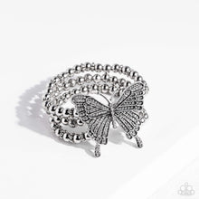 Load image into Gallery viewer, First WINGS First - Pink Silver Oversized Butterfly Bracelet
