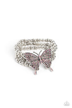 Load image into Gallery viewer, First WINGS First - White Silver Oversized Butterfly Bracelet
