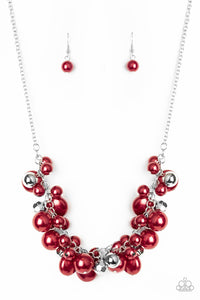 Battle of the Bombshells - Red Pearls Necklace