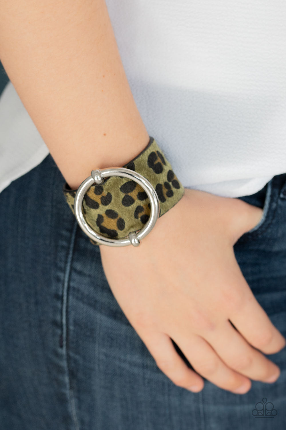 Asking FUR Trouble - Green Cheetah Bracelet