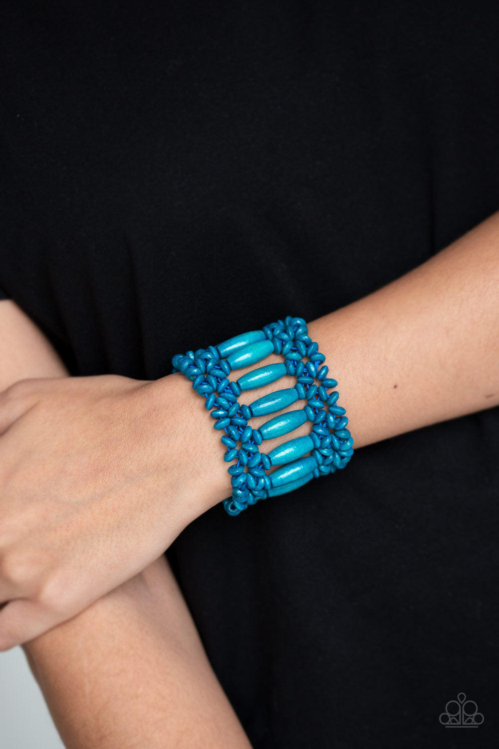 Barbados Beach Club - Blue Wood Bracelet