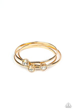 Load image into Gallery viewer, Be All You Can BEDAZZLE - Gold Bangle Bracelet
