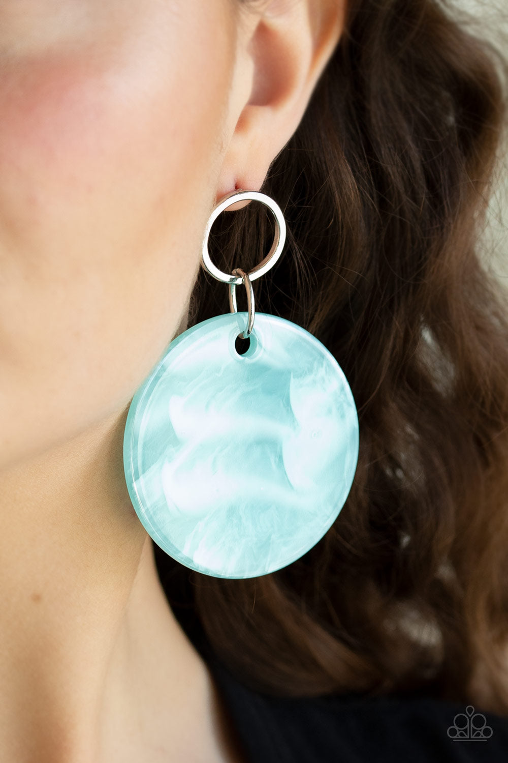 Beach Bliss - Blue Acrylic Earrings