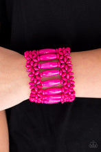 Load image into Gallery viewer, Barbados Beach Club - Blue Wood Bracelet
