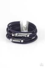 Load image into Gallery viewer, Back To BACKPACKER - Blue Suede Bracelet
