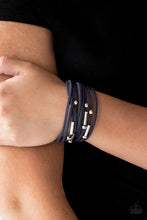 Load image into Gallery viewer, Back To BACKPACKER - Blue Suede Bracelet

