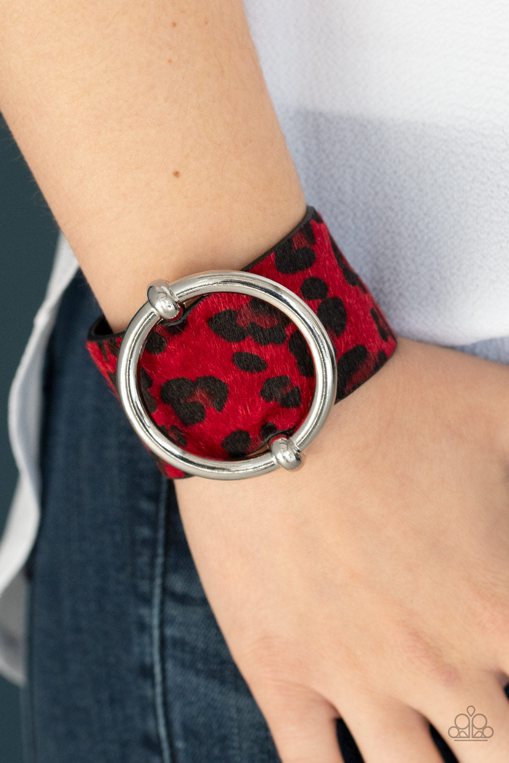 Asking FUR Trouble - Red Cheetah Bracelet