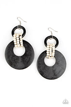 Load image into Gallery viewer, Beach Day Drama - Brown Wood Earrings
