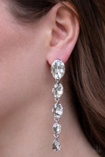 Load image into Gallery viewer, Red Carpet Radiance - White Rhinestone Earrings
