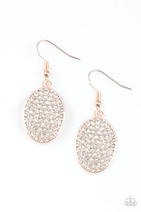 All Dazzle - Rose Gold Rhinestone Earrings