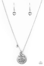Load image into Gallery viewer, Everything I Am - White Silver Heart Inspirational Necklace
