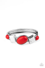 Load image into Gallery viewer, Abstract Appeal - Red Silver Bracelet
