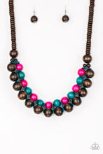 Load image into Gallery viewer, Caribbean Cover Girl - Pink Wooden Beads Necklace

