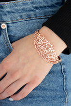 Load image into Gallery viewer, Airy Asymmetry - Rose Gold Hinged Bracelet
