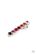 Load image into Gallery viewer, Creating a beautiful ombre effect, glittery rhinestones are encrusted across the front of a classic silver frame for a glamorous fashion. Features a standard hair clip.  Sold as one individual hair clip.
