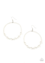 Load image into Gallery viewer, Paparazzi Accessories Boss Posh - White Earrings
