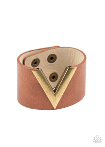 Paparazzi Accessories Claws Out - Brown Wrap Bracelet