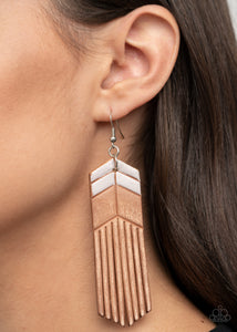 Paparazzi Accessories Desert Trails - White Earrings