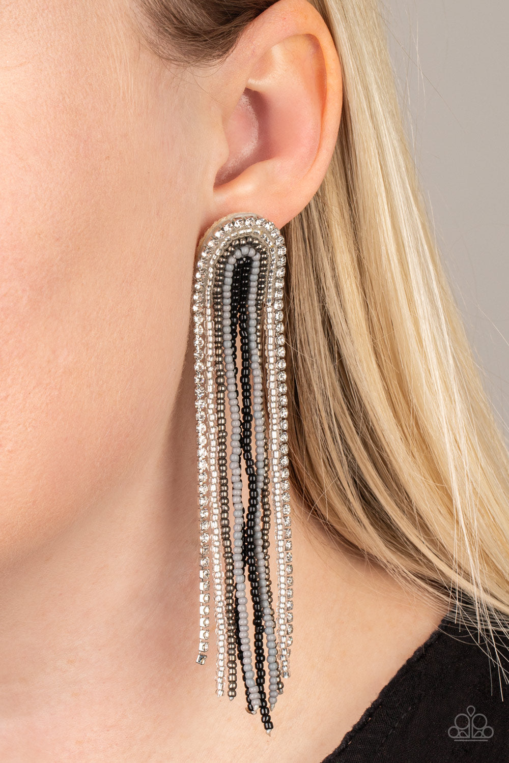 Paparazzi Accessories Let There BEAD Light - Black Earrings
