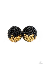 Load image into Gallery viewer, As Happy As Can BEAD - Black Seed Bead Earring
