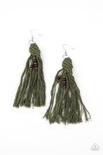 Load image into Gallery viewer, Beach Bash - Green Macrame Earrings

