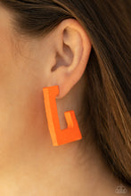 Load image into Gallery viewer, Paparazzi Accessories The Girl Next OUTDOOR - Orange Earrings
