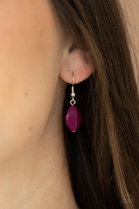 Two-Story Stunner - Purple Necklace