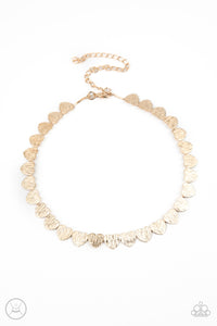 Paparazzi Accessories Playing HEART To Get - Gold Necklace