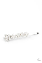 Load image into Gallery viewer, A bubbly collection of pearls adorns the front of a classic silver bobby pin, creating dainty floral accents.  Sold as one individual decorative bobby pin.
