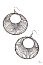 Load image into Gallery viewer, Artisan Applique - Black Gunmetal Earrings
