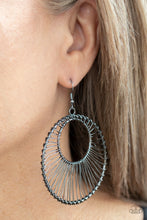 Load image into Gallery viewer, Artisan Applique - Black Gunmetal Earrings
