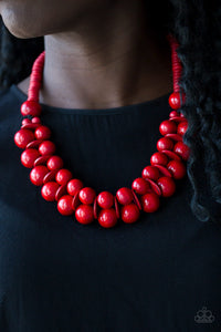 Caribbean Cover Girl - Purple Wood Necklace