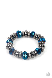 Interstellar Influencer - Blue Metallic Necklace Set