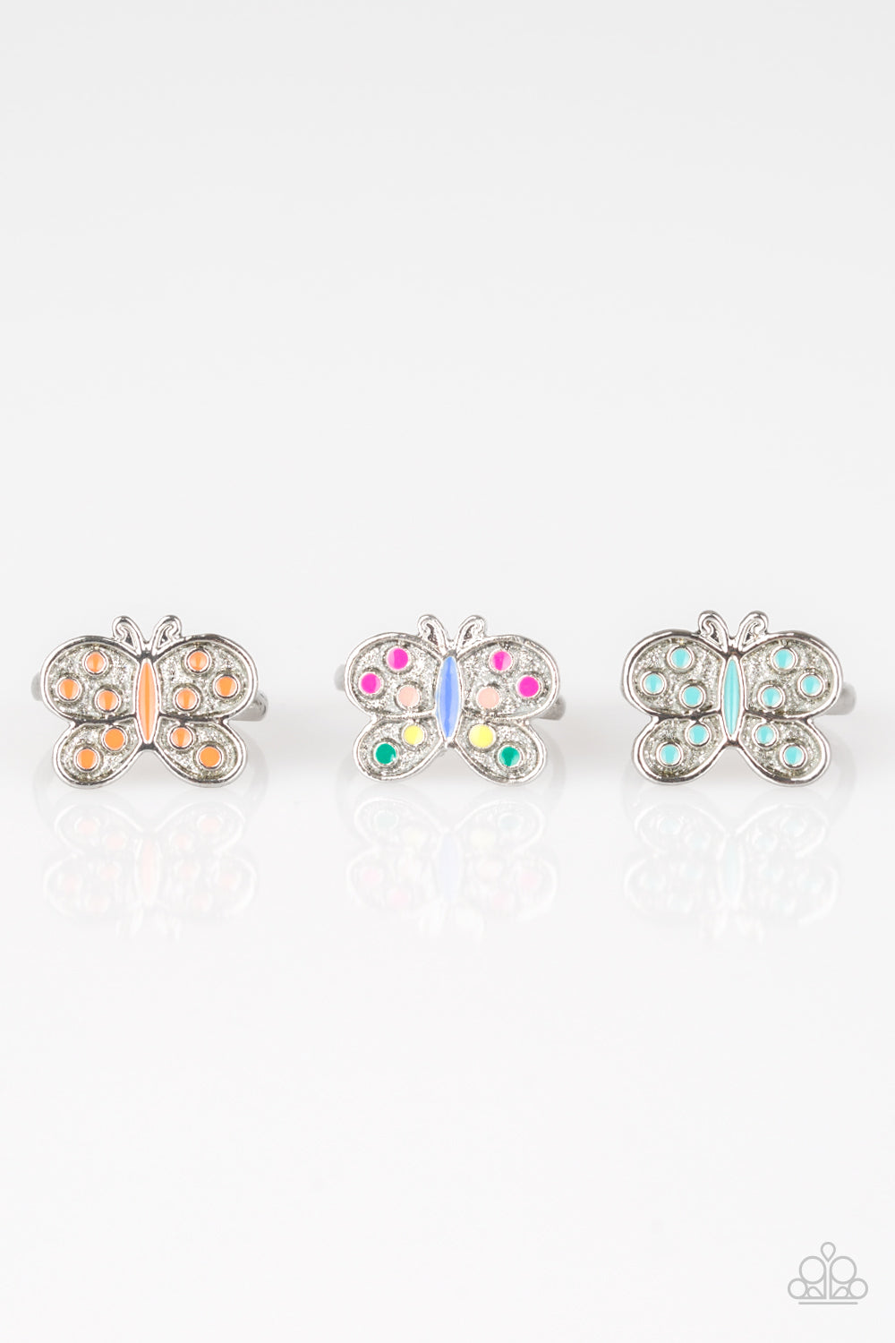 Starlet Shimmer - Silver Butterfly Rings