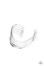 Load image into Gallery viewer, Layers of flat silver bars delicately curve in a wavy fashion across the wrist, coalescing into an airy cuff.  Sold as one individual bracelet.
