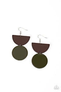 Beach Bistro - Green Acrylic Earring