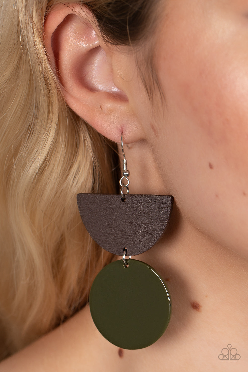 Beach Bistro - Green Acrylic Earring