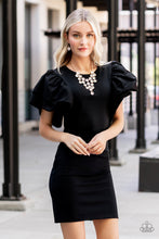 Load image into Gallery viewer, Encased in glistening gold fittings, dramatically oversized white rhinestones delicately link into twinkly tassels that taper off into a jaw-dropping fringe below the collar. Features an adjustable clasp closure.  Sold as one individual necklace.  Includes one pair of matching earrings.
