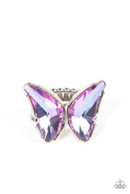 Load image into Gallery viewer, Fluorescent Flutter - Purple Butterfly Ring

