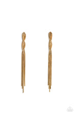 Load image into Gallery viewer, Ropes of gold snake chains gently twist and release into a timeless tassel, resulting in a classic shimmer. Earring attaches to a standard post fitting.  Sold as one pair of post earrings.
