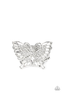 Fearless Flutter - White Butterfly Ring