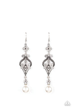 Load image into Gallery viewer, Elegantly Extravagant - White Pearl Rhinestone Earrings

