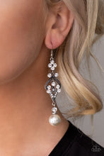 Load image into Gallery viewer, Elegantly Extravagant - White Pearl Rhinestone Earrings
