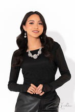 Load image into Gallery viewer, Glittery, white rhinestones cluster together, creating dramatically oversized, airy, spheres that sparkle vivaciously. Smaller rhinestone-encrusted spheres dance between the exaggerated accents, resulting in a dynamic display of texture and sheen. Features an adjustable clasp closure.  Sold as one individual necklace. Includes one pair of matching earrings.

