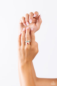 Featuring the phrase "God is Good" in a turquoise font and a red-painted heart, two sleek gold bands delicately overlap across the finger for a religious-inspired look. Features a dainty stretchy band for a flexible fit.  Sold as one individual ring.